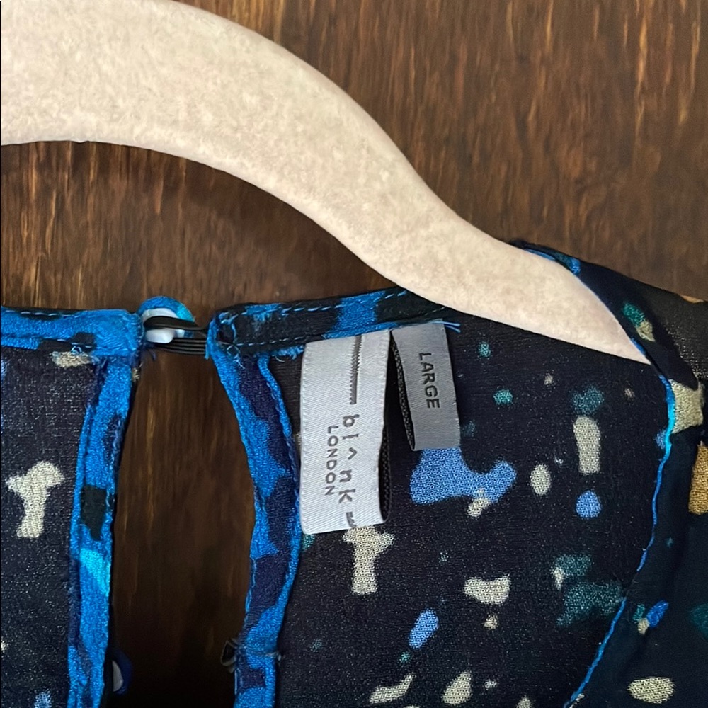 Blue Patterned Women's Top - Picture 4 of 10